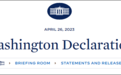 韩美首脑会谈后发表《华盛顿宣言》,就加强对朝延伸威慑措施达成一致