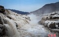壶口瀑布出现冬季流凌景观
