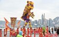(新春见闻)香港尖沙咀一商场舞龙舞狮恭贺新春
