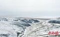航拍青海祁连山脉同宝山壮美雪景