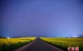 云南罗平星空下油菜花盛放 如梦幻花海秘境