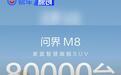 问界M8上市34天大定突破8万台 创鸿蒙智行单车型同期大定纪录
