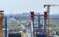 宁淮城际铁路跨滁河斜拉桥首座主塔封顶