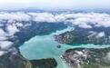 航拍重庆酉阳河湾山寨 景色美如画