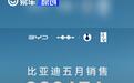 比亚迪5月销量382476辆 同比增长15.3%