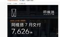 阿维塔7月交付7626辆,阿维塔07L将于8月8日上市