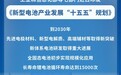 新型电池产业发展“十五五”规划发布