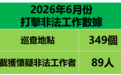 打擊非法工作行動2026年6月份統計資料