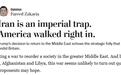 全球媒体聚焦|美媒:“伊朗是帝国的陷阱,美国直接走了进去”