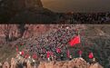 宁夏滚钟口2000多人共赴“国庆看日出”之约,多人扛着国旗夜爬,众游客挥舞手电筒照亮前进道路,游客:大合唱时氛围感拉满