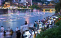 湖北宣恩:河畔夜生辉