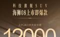 比亚迪海狮08上市24小时大定突破1.2万台