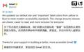谷歌网页版Gmail星标和“重要”标签默认设为蓝色