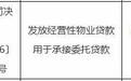 发放经营性物业贷款用于承接委托贷款,百联集团财务有限责任公司被罚20万