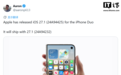苹果推送iOS 27.1更新,其首款折叠iPhone Duo独享