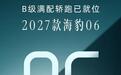 2027款比亚迪海豹06海报曝光,定位B级满配轿跑