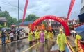 锣鼓与花车一路相随,江夏区山坡街举行中考送考仪式