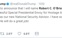 特朗普宣布将任命罗伯特·奥布赖恩为国家安全顾问