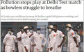 污染太严重！印度球员赛场上因雾霾呕吐 主教练：我们习惯了