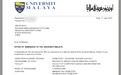 衡水学院两名国际交换生收到马来亚大学硕士研究生录取通知书