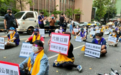 台湾疫情指挥中心被数百人包围