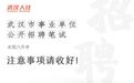 武汉市事业单位公开招聘笔试本周六开考 注意事项请收好！
