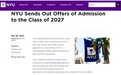 纽约大学2023申请数据发布!录取率创历史新低,直逼藤校!