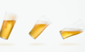 日本研制出三面不同形状的啤酒杯