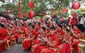 全国万人集体婚礼,东莞80对新人在寮步横坑踏入婚姻殿堂