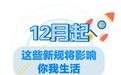 12月起,这些新规将影响浙江人的生活