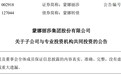 蒙娜丽莎:拟出资2000万元参投青岛浑璞智芯九期基金
