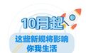10月起 这些新规将影响浙江人的生活