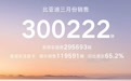比亚迪3月销量破30万,海外出口同比大涨65.2%
