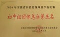 喜报!庐江实验中学喜获2026年安徽省田径传统项目学校比赛团体总分第五名