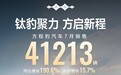 方程豹7月销量突破4万台,钛7热销2.7万台