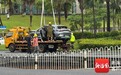 海口丘海大道突发塌陷 系雨水方沟超龄服役叠加强降雨导致
