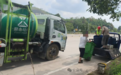 定南县截获一辆满载厨余垃圾的无资质三轮车 并责令改正