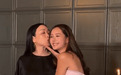 钟丽缇陪小女儿出席活动,Cayla穿抹胸裙尽显好身材
