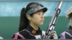 射击世界杯总决赛中国选手王芝琳女子10米气步枪摘银