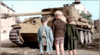 老照片修复：二战战场豹式坦克