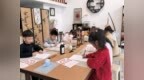 桑家社區開展書法公益課活動