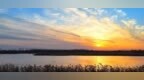 东平湖的晚霞 打翻冬日的浪漫油彩
