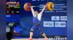 2026年全国男子举重锦标赛鲁法成获抓举银牌