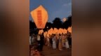 篁岭放飞飏灯致敬教师节（图）