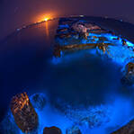 东营现蓝色荧光海