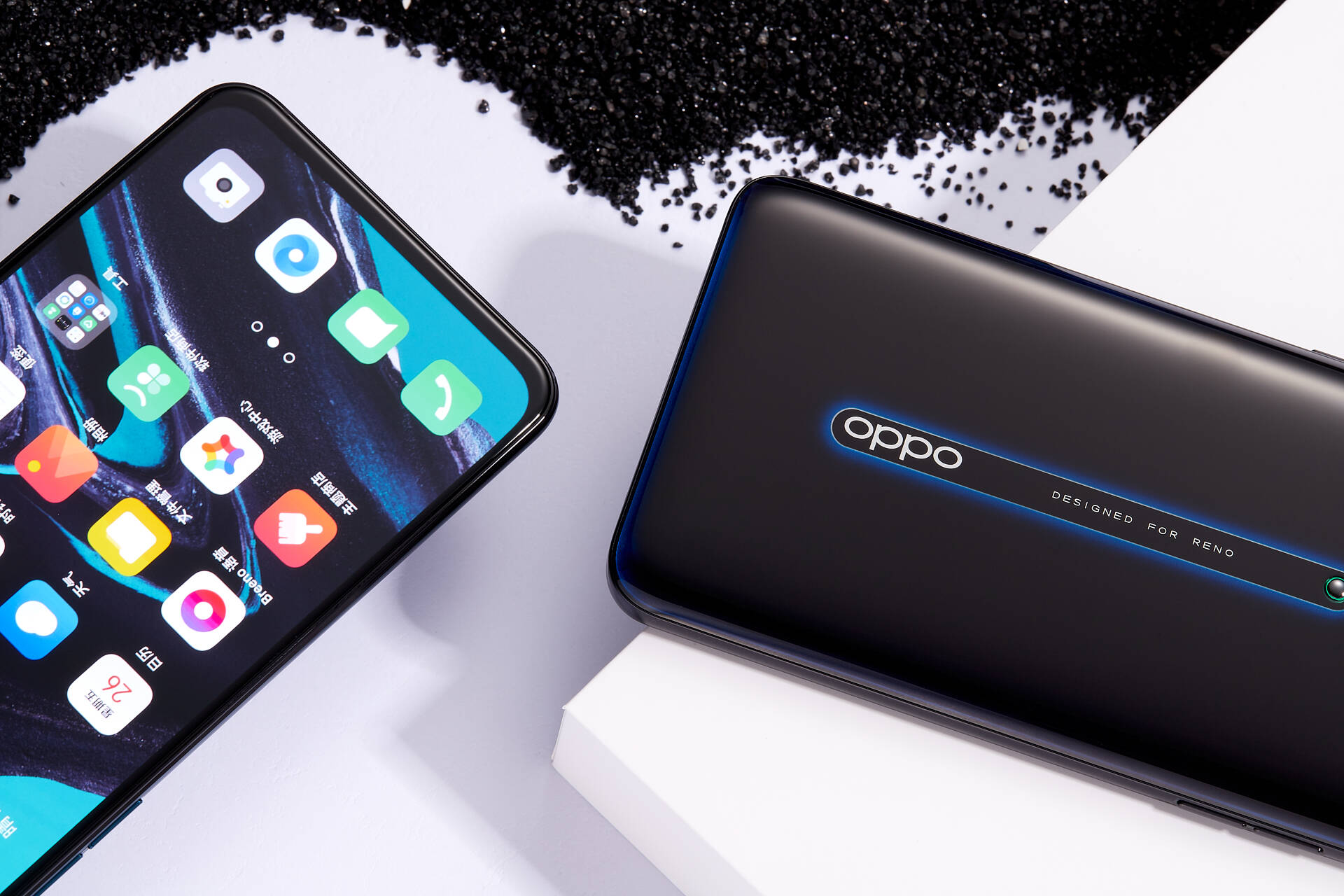 opporeno官方壁纸,oppo经典原装壁纸 oppo reno2深海夜光版:忍不住心动了