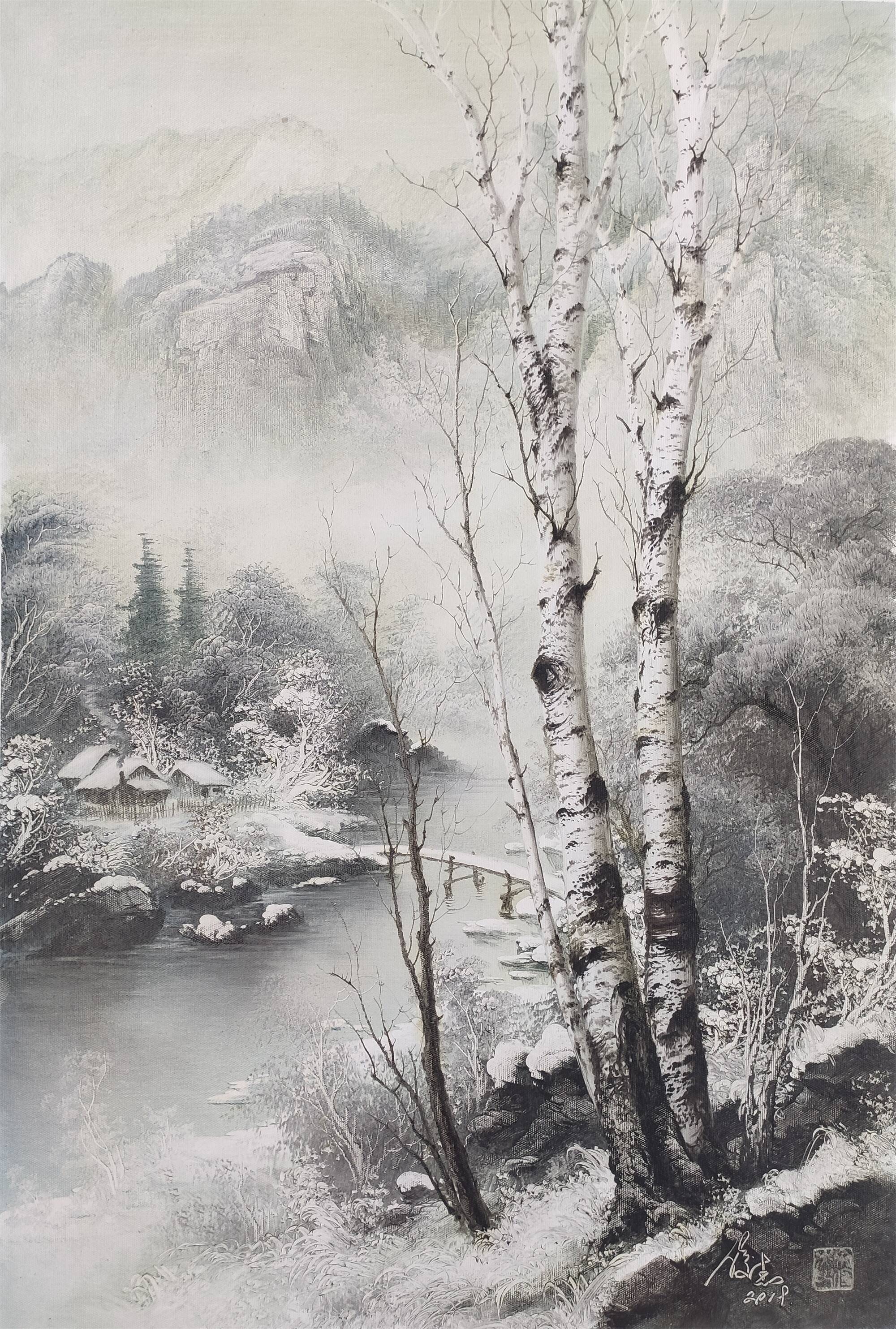 刀画中的白桦树,刀画家笔下的最靓丽的风景,你都欣赏过吗?