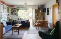 北欧小户型，暖色调与经典老家具看起来很温暖，是理想中的家