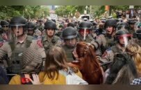 美国大学“加沙营地”蔓延，德州出动防暴警察，众议长到哥大喊话