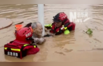 多图再现广东梅州暴雨救援：老人紧抱路灯杆求援，直升机勇闯“孤岛”救人